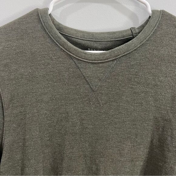 Sonoma men’s waffle knit thermal crew long sleeve top size medium - Picture 3 of 6